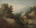paesaggio boscoso roccioso con una valle e una cascata - Thomas Gainsborough — vista dell’opera