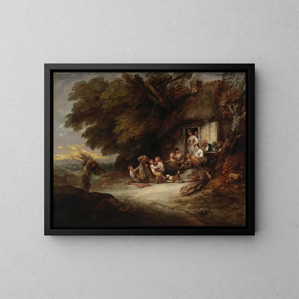 Die Tür des Cottages - Thomas Gainsborough — gerahmtes Bild an der Wand