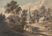 Reisende zu Pferd, die sich einem Dorf mit einem Kirchturm nähern - Thomas Gainsborough — Ansicht des Kunstwerks