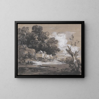 Thomas Gainsborough - Wooded Landscape with Country Cart and Figures.webp