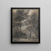 Landschaft mit Bäumen und Figuren - Thomas Gainsborough — gerahmtes Bild an der Wand
