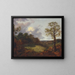 Landschaft mit Wald, einem Cottage und einem Hirten - Thomas Gainsborough — gerahmtes Bild an der Wand