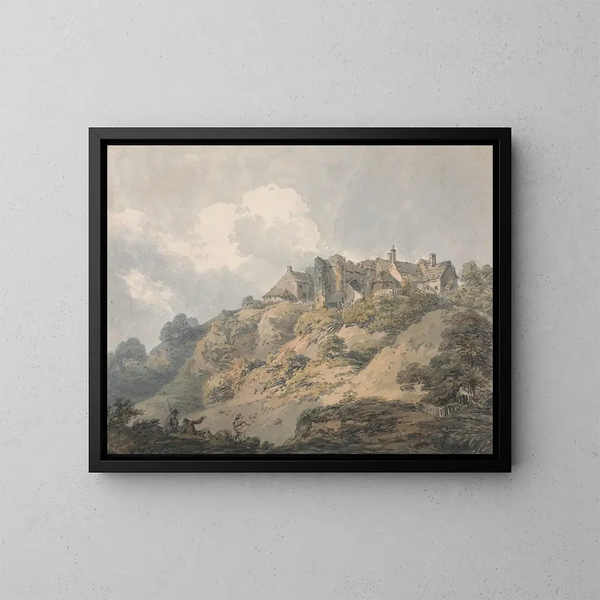 Ansicht von Winchelsea, Sussex - Thomas Girtin — gerahmtes Bild an der Wand