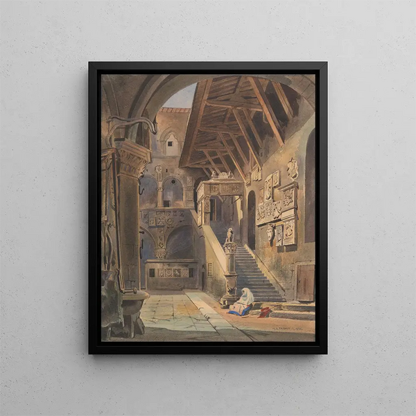 Thomas Hartley Cromek - Court of the Bargello Florence.webp
