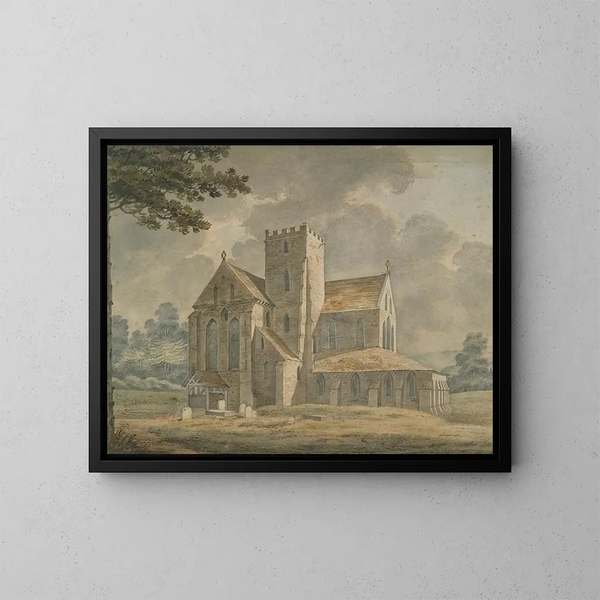 Kirche auf dem Land - Thomas Hearne — gerahmtes Bild an der Wand