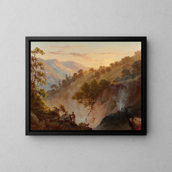 Die Geysire von Sonoma, Kalifornien - Thomas Hill — gerahmtes Bild an der Wand