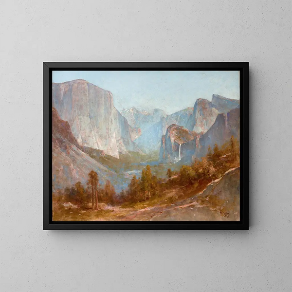 Vallée de Yosemite depuis Inspiration Point - Thomas Hill — gerahmtes Bild an der Wand