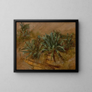 Thomas Hiram Hotchkiss - Study of Plants on a Rocky Wall.webp