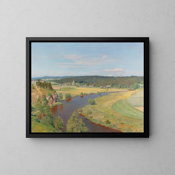 Am Ufer der Thaya - Thomas Leitner — gerahmtes Bild an der Wand