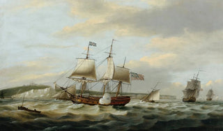 Thomas Luny - A Merchant Ship Signaling For A Pilot Off The Cliffs Of Dover.webp