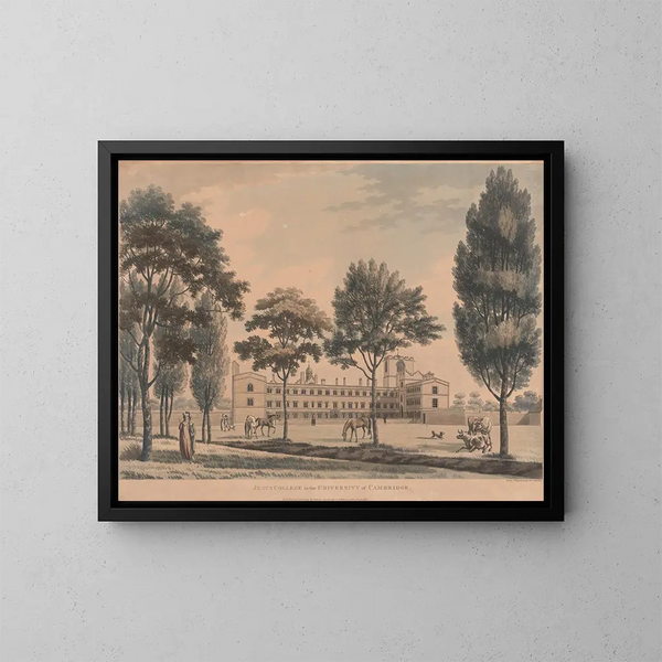 Collège Jésus der Universität Cambridge - Thomas Malton der Jüngere — gerahmtes Bild an der Wand