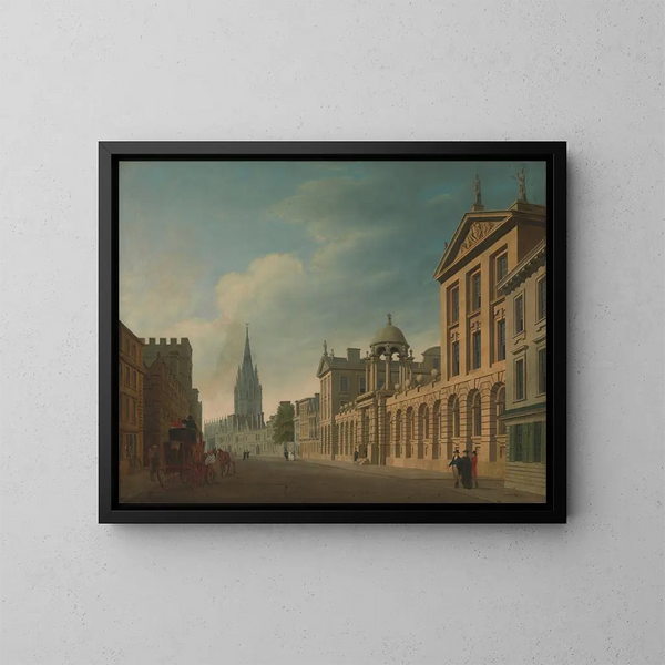 Hauptstraße in Oxford - Thomas Malton der Jüngere — gerahmtes Bild an der Wand