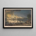 La destruction des deux chambres du Parlement par le feu le 16 octobre 1834 - Thomas Mann Baynes — framed artwork on a wall