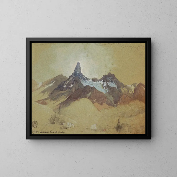 Pic Index, Clarks Fork, Wyoming - Thomas Moran — quadro incorniciato alla parete
