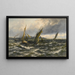 Wind und Meer im Aufbruch vor der Insel Sheppey - Thomas Rose Miles — gerahmtes Bild an der Wand