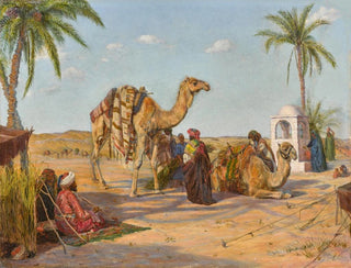 Thomas Seddon - A Halted Caravan on the Borders of the Egyptian Desert.webp