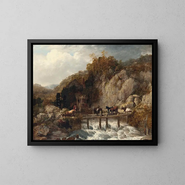 Moulin d'Umberleigh, Fluss Taw, Devon - Thomas Sidney Cooper — gerahmtes Bild an der Wand