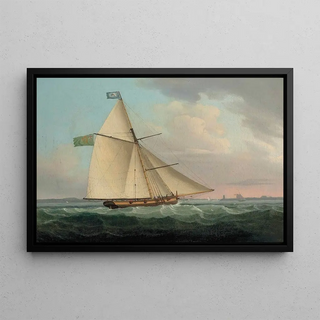 Thomas Whitcombe - The Irish Postal Packet Earl Of Leicester 10 Guns Approaching Hook Head At The Entrance To Waterford Harbour.webp