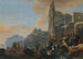 Coastal Landscape Painting with Characters in Oriental Costume at the Market - Thomas Wijck — artwork view