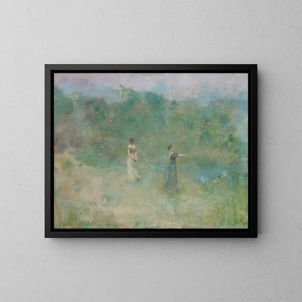 Sommer-Gemälde - Thomas Wilmer Dewing — gerahmtes Bild an der Wand