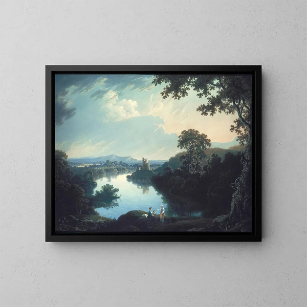 Landschaft im Land Wales - Thomas Wright — gerahmtes Bild an der Wand