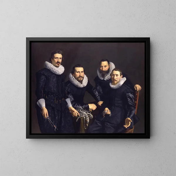 Syndics della gilda degli orafi di Amsterdam - Thomas de Keyser — quadro incorniciato alla parete