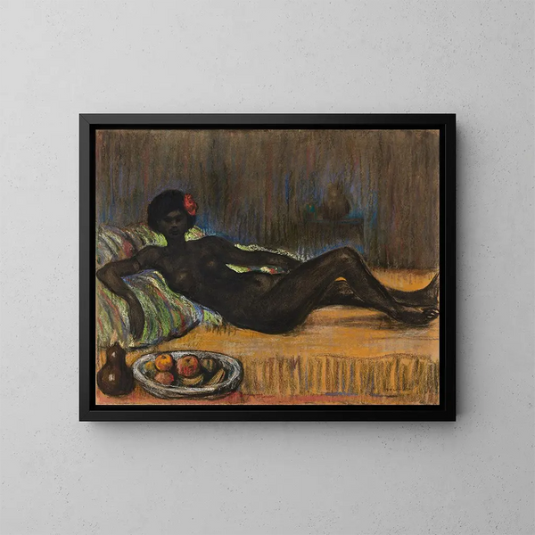 Masseida nuda distesa su un divano - Théophile Alexandre Steinlen — quadro incorniciato alla parete