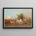 Leben des Federviehs - Théophile Victor Emile Lemmens — gerahmtes Bild an der Wand