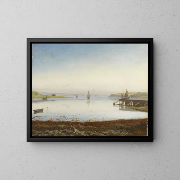 Bateaux dans un fjord - Thorald Læsøe — quadro incorniciato alla parete