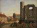 Vista di Marmorpladsen con le rovine della chiesa incompiuta di Frederiks a Copenaghen - Thorald Læsøe — vista dell’opera