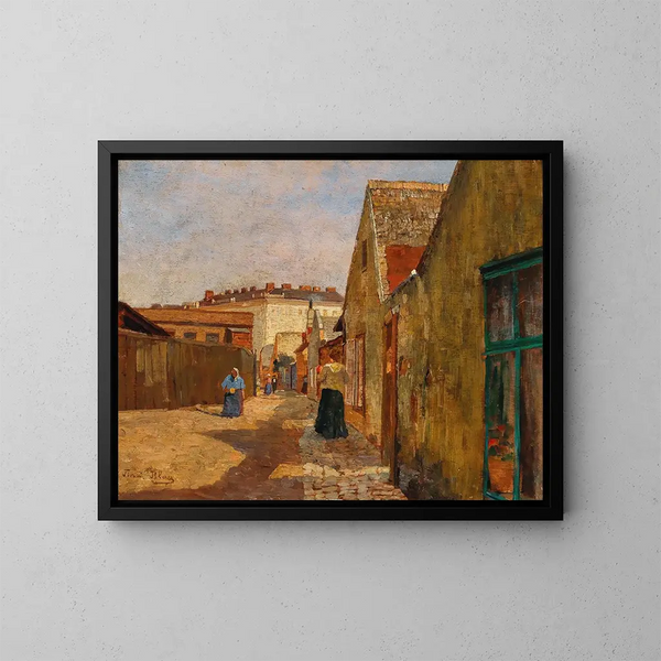 Una strada senza uscita a Vienna, Erdberg - Tina Blau — quadro incorniciato alla parete