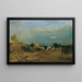 Paesaggio nella Puszta Szolnok - Tina Blau — quadro incorniciato alla parete