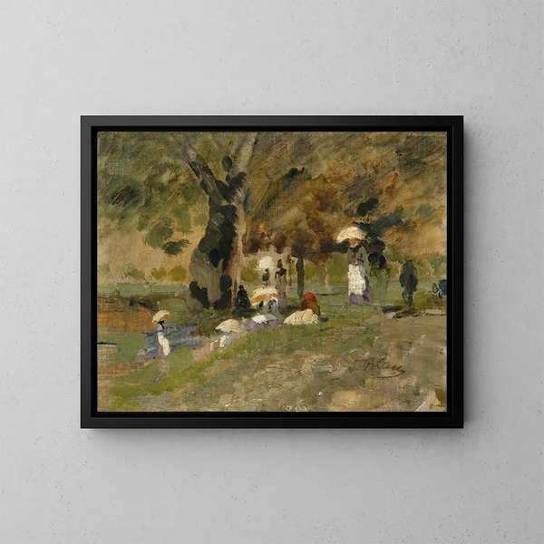 Giornata estiva al Prater - Tina Blau — quadro incorniciato alla parete