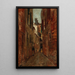 Straßenszene in Venedig - Tina Blau — gerahmtes Bild an der Wand