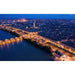 Stampa fotografica aerea - Bordeaux al tramonto della notte