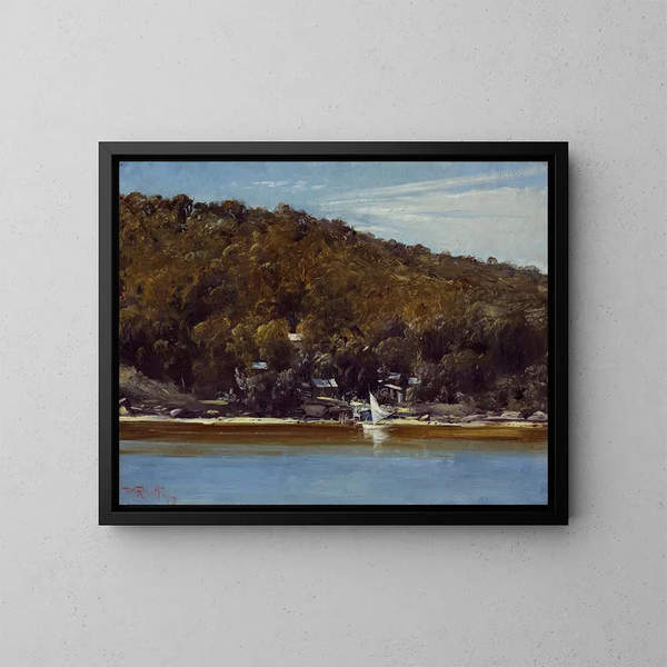 Das Lager von Sirius Cove - Tom Roberts — gerahmtes Bild an der Wand