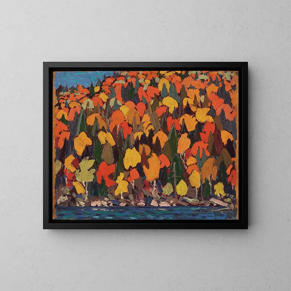 Laub im Herbst - Tom Thomson — gerahmtes Bild an der Wand