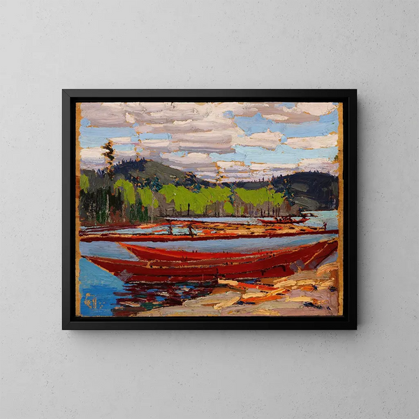 Bateaux - Tom Thomson — gerahmtes Bild an der Wand