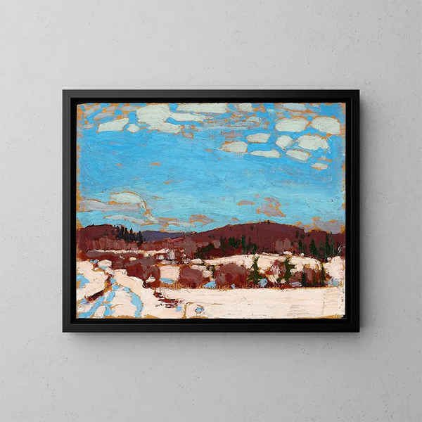 Frühjahrs-Gemälde - Tom Thomson — gerahmtes Bild an der Wand