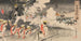 Truppen, die von Weonsan nach Pyeongyang marschieren, und die heftige Schlacht zwischen zwei Armeen - Tomita Shōkō — Ansicht des Kunstwerks
