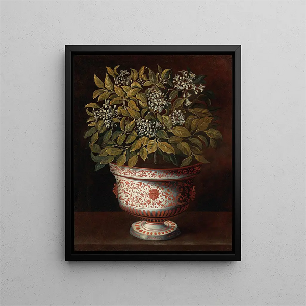 Toms Hiepes - Terracotta Vase With An Orange Bush In Flower.webp