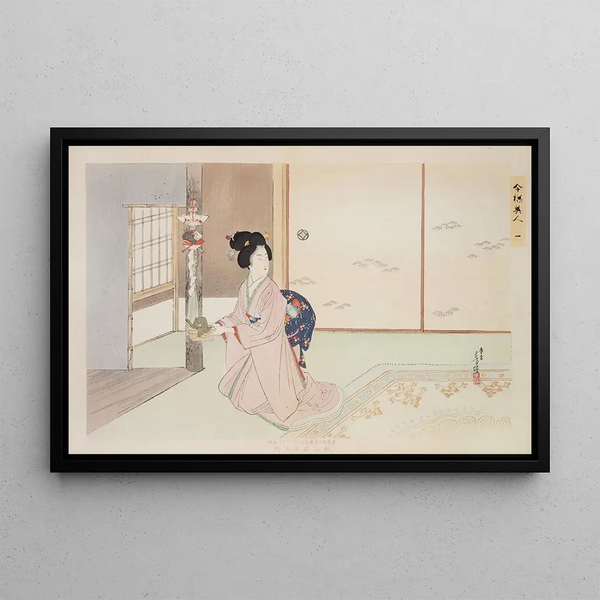 Kyiku imay bijin fzoku zen Pl01 - Toshikata Mizuno — gerahmtes Bild an der Wand