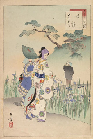 Toshikata Mizuno - Noblewomen of the Tokugawa Period Thirtysix Beauties Sanjuroko kasensoro Pl01.webp