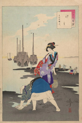 Toshikata Mizuno - Noblewomen of the Tokugawa Period Thirtysix Beauties Sanjuroko kasensoro Pl12.webp