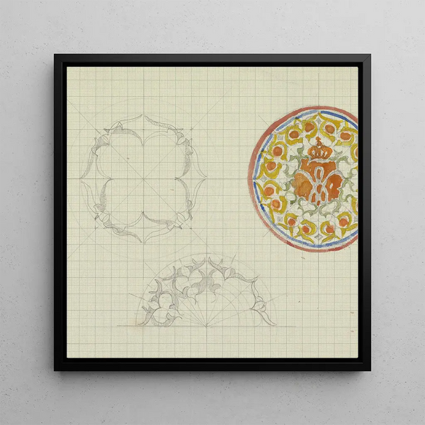 Trois designs pour une assiette - Carel Adolph Lion Cachet