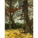 Reproduktion des Gemäldes Franz Marc - Eichenstämme auf der Wiese im Frühling