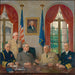 Truman and his military advisors - Augustus Vincent Tack — displayed in an interior