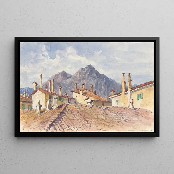 Truman Seymour - Housetops and Mountains.webp