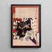Schauspieler in Musashibo Benkei in Kanjincho - Tsukioka Yoshitoshi — gerahmtes Bild an der Wand