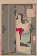 Akazome Emon contemplando la luna desde sus apartamentos - Tsukioka Yoshitoshi — vista dell’opera